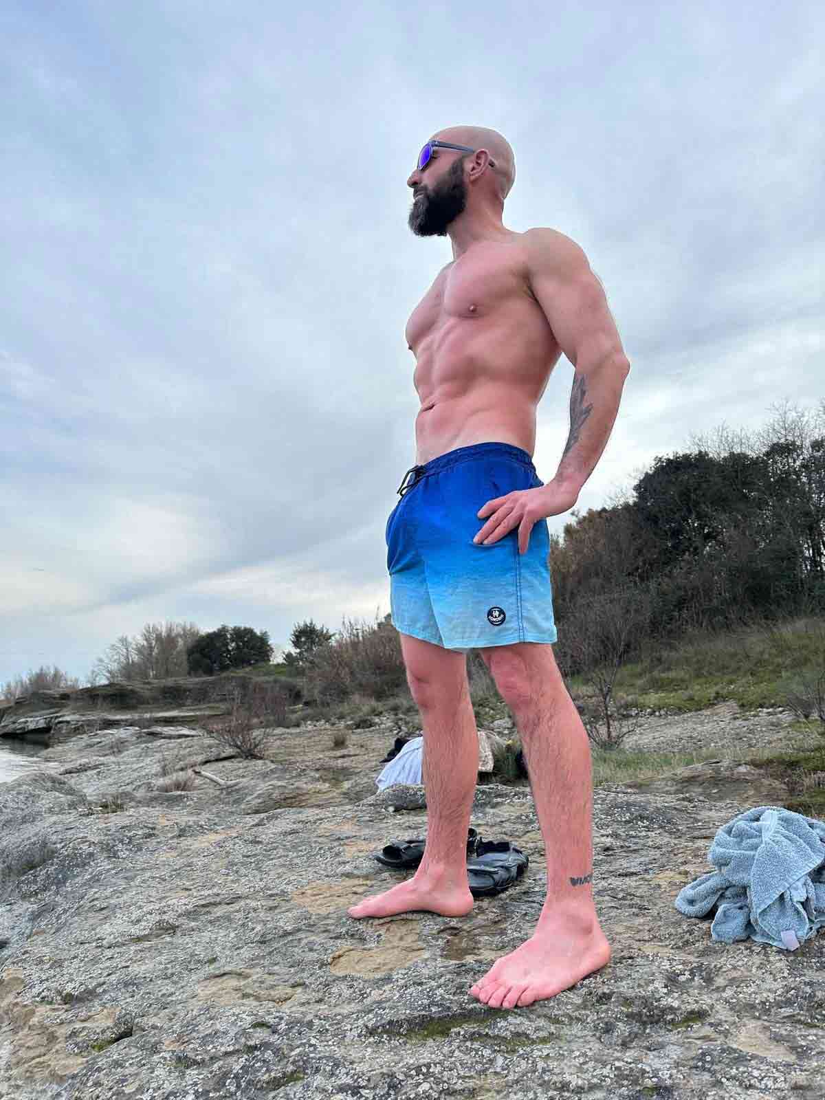 Rubén entrenando al aire libre en el Alto Aragón
